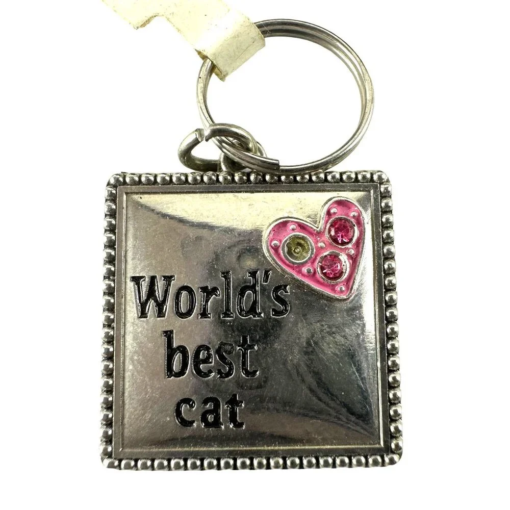 Ganz Silver Tone Collar Charm Pendant Square 